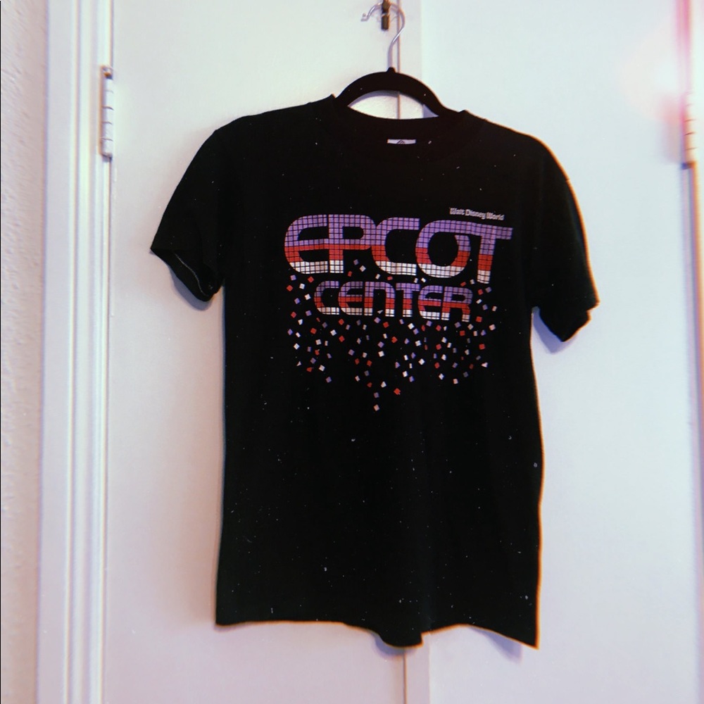 Black Vintage Epcot Tee - S